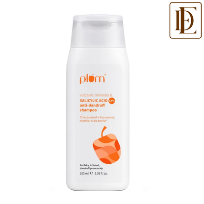 Plum Anti-Dandruff Shampoo with Volcanic Minerals 0.5% Salicylic Acid, 72hr Dandruff & Frizz Control