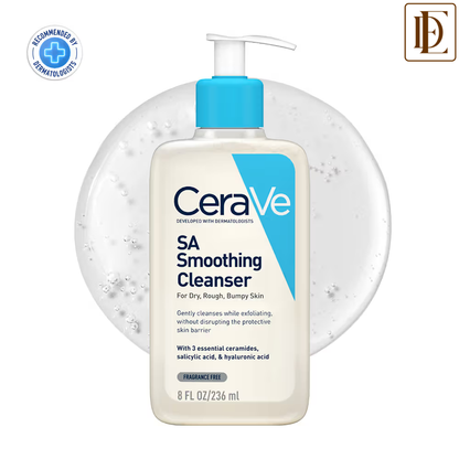 CeraVe SA Smoothing Cleanser For Dry, Rough & Bumpy Skin, Face wash with Salicylic Acid & Ceramides