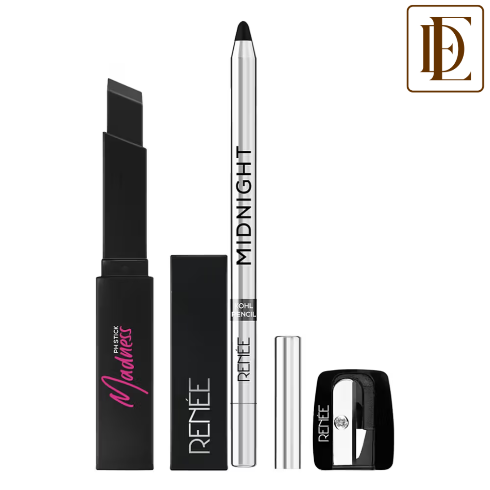Renee Cosmetics Midnight Kohl & Ph Lipstick Combo