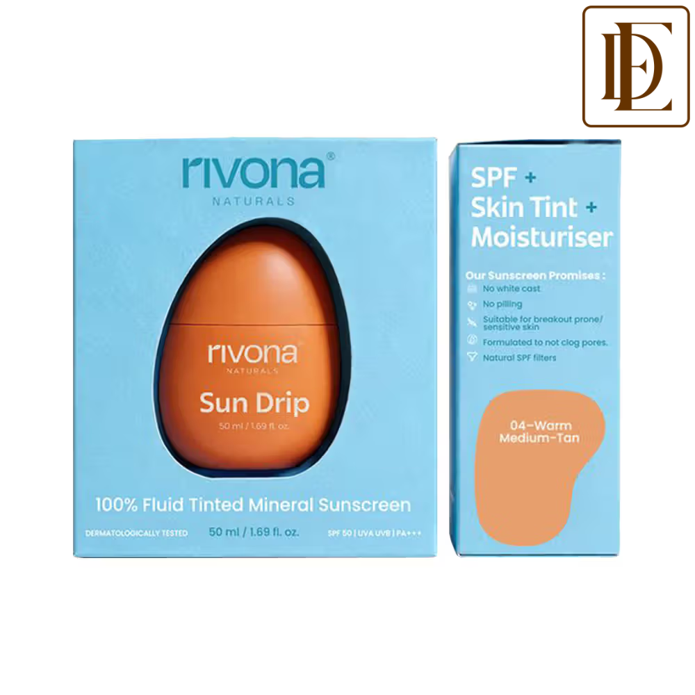 Rivona Naturals Sundrip 100% Mineral Fluid Tinted Sunscreen SPF 50 PA ++