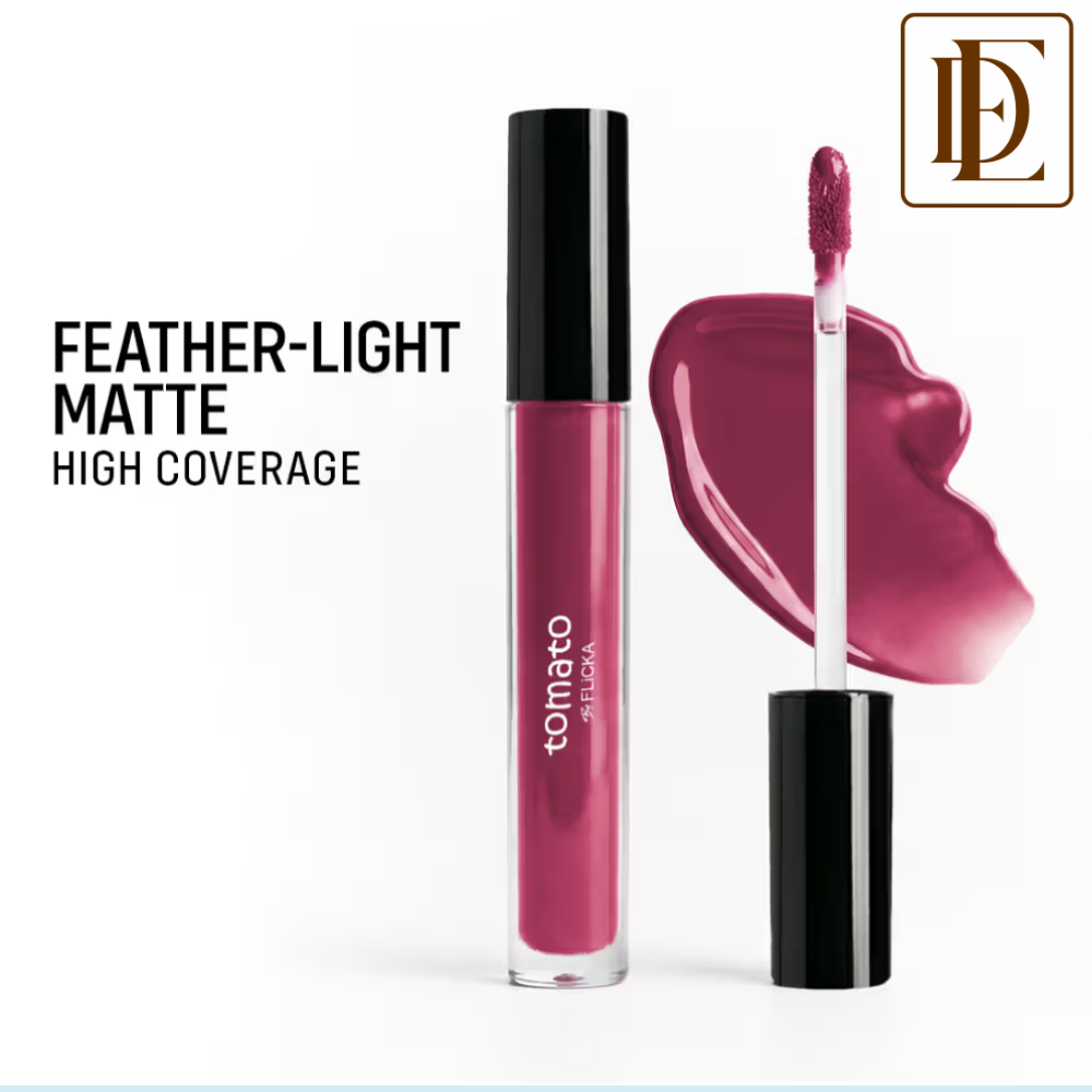 Flicka Tomato Liquid Lipstick Rich Matte Long Lasting Intense Pigment Smudgeproof