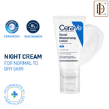 CeraVe PM Facial Moisturizer Lightweight Night Cream with Ceramides, Niacinamide & Hyaluronic Acid