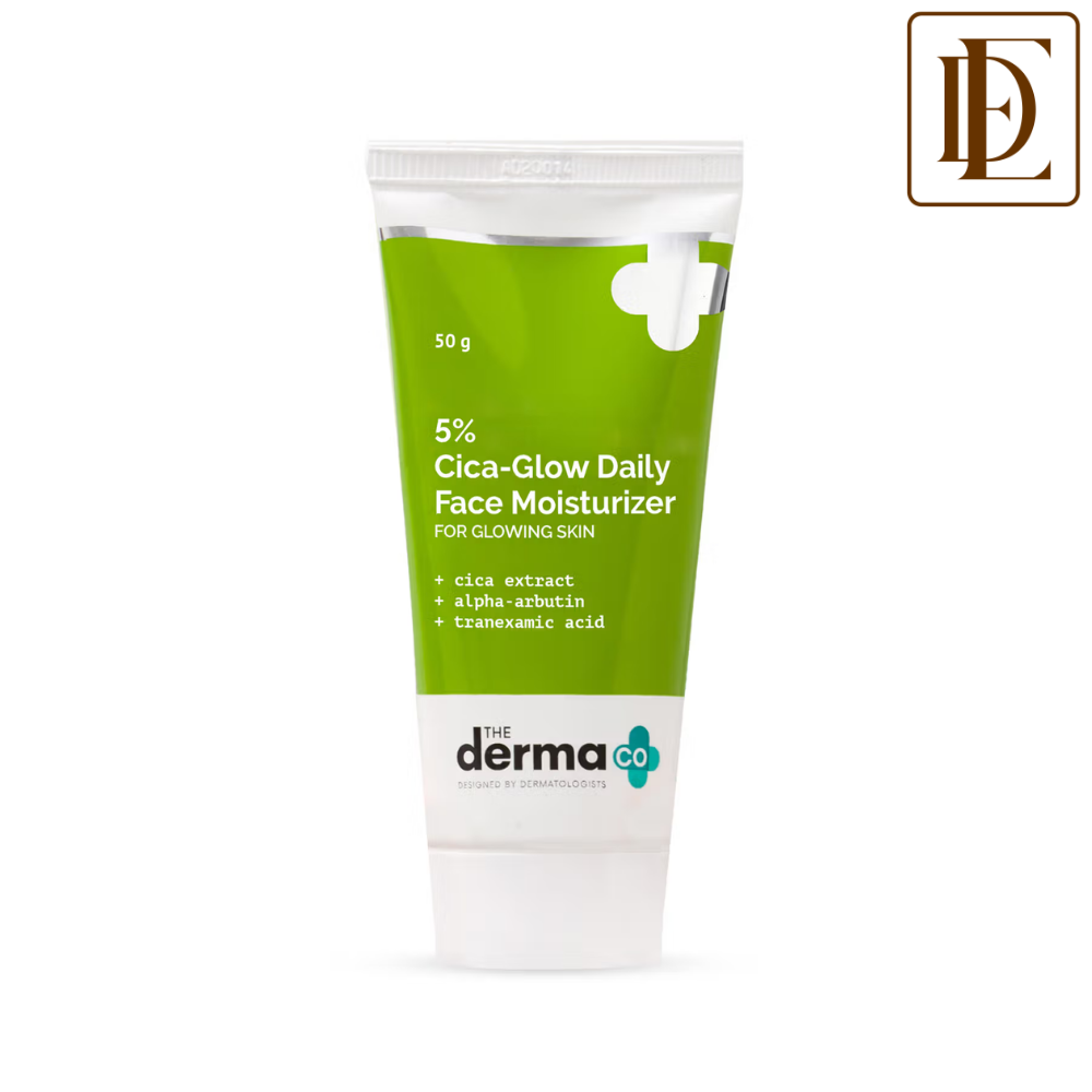 The Derma Co 5% Cica-glow Moisturizer With Alpha Arbutin & Tranexamic Acid For Glowing Skin