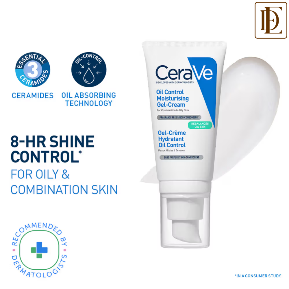 CeraVe Oil Control Gel-Cream Lightweight Moisturizer For Oily & Combination Skin With Shine Control
