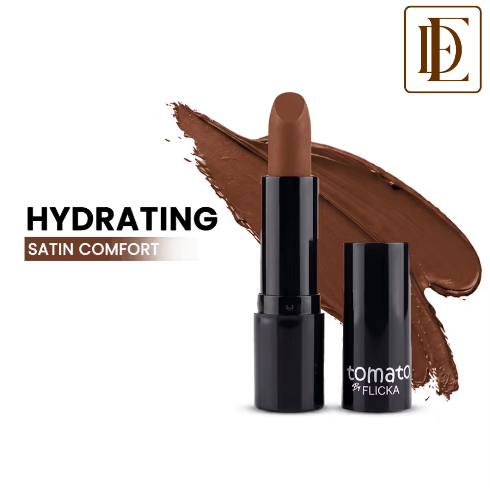 Flicka Tomato Bullet Lipstick Long Lasting Lightweight Intense Pigment Rich Matte Finish