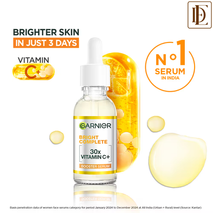 Garnier Vitamin C + Face Serum for Skin Brightening with 2% Niacinamide & 0.5% Salicylic Acid