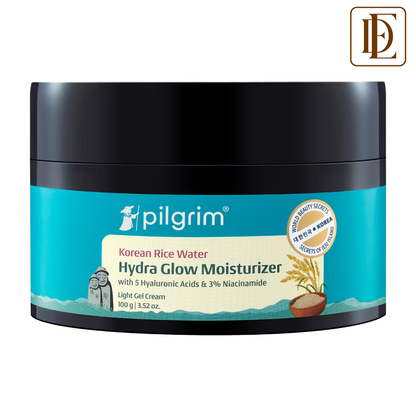 Pilgrim Korean Rice Water Hydra Glow Light Gel Moisturizer for 5x Hydration & Korean Glass Skin Glow
