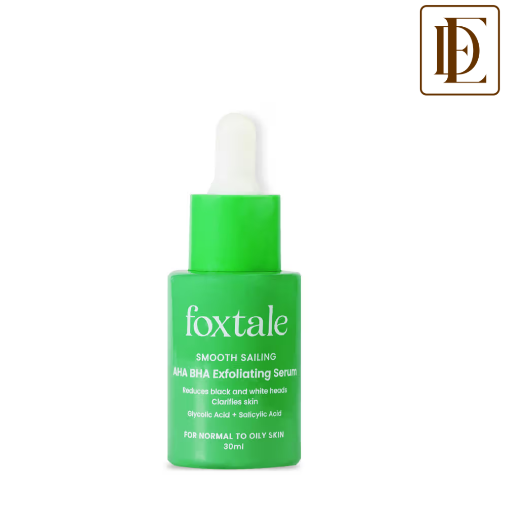 Foxtale AHA BHA Exfoliating Serum Glycolic Acid + Salicylic Acid Niacinamide for Acne & Blackheads Normal To Oily Skin