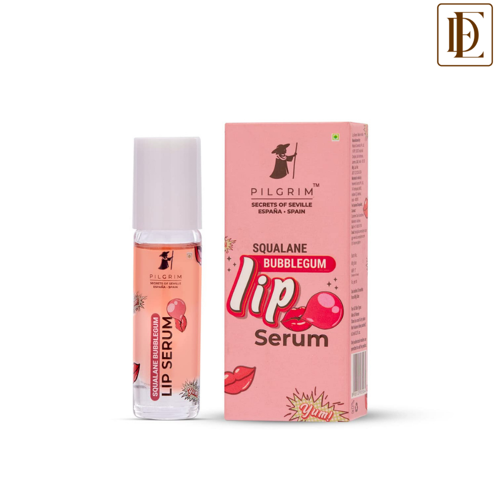 Pilgrim Spanish Squalane Lip Serum (Bubblegum)with roll-on for Visibly Plump Lips