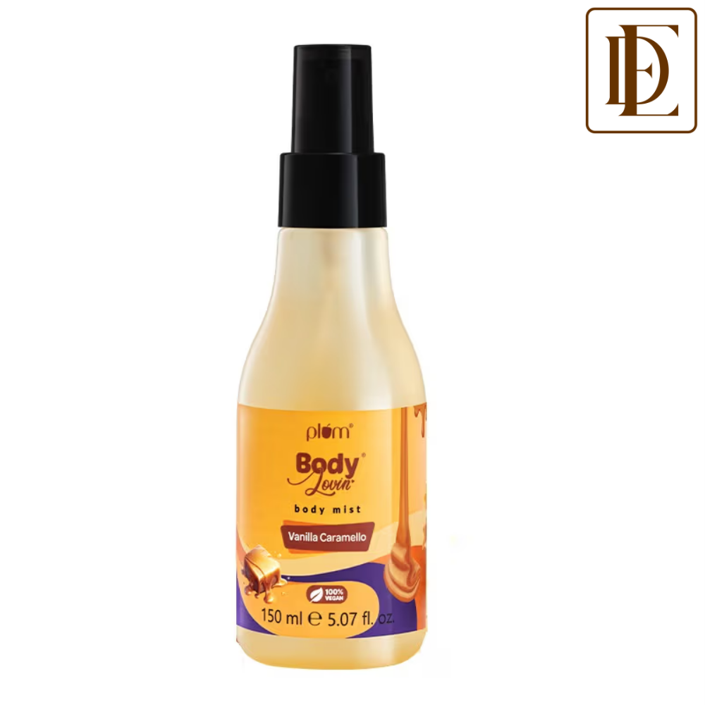 Plum Body Lovin Vanilla Caramello Body Mist For A Long Lasting Warm Caramel Fragrance