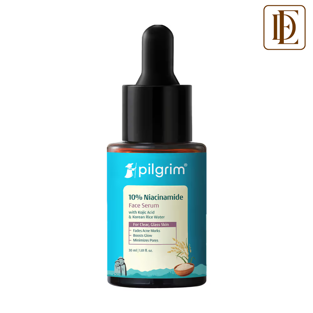 Pilgrim 10% Niacinamide with Kojic Acid & Korean Rice Water Face Serum For Clear Glass Skin Glow