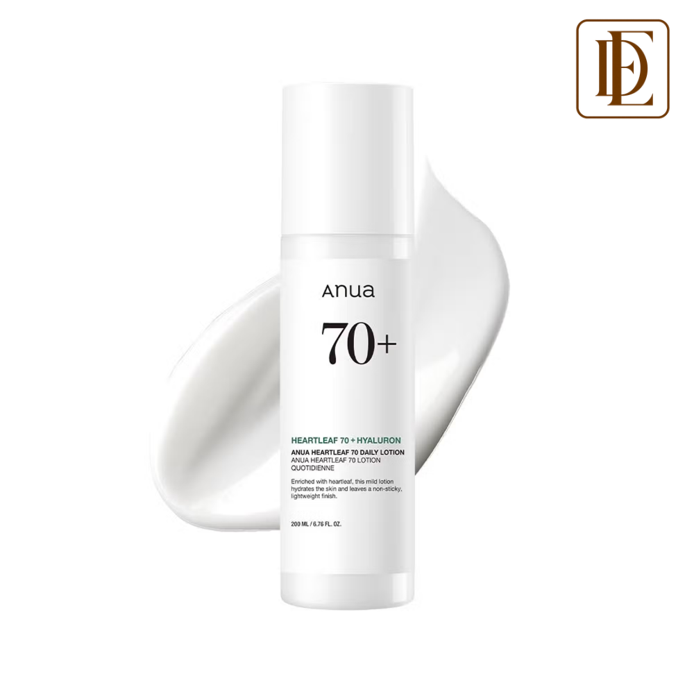 Anua Heartleaf 70 Daily Lotion Lightweight Moisturizer with Hyaluronic Acid for Dry, Acne-Prone Skin