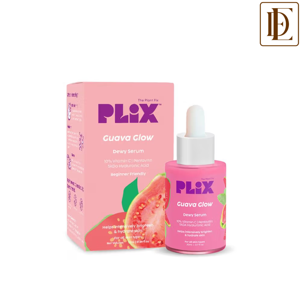 PLIX 10% Vitamin C Guava Face Serum for Skin Brightening & Even tone with Hyaluronic acid & Pentavitin