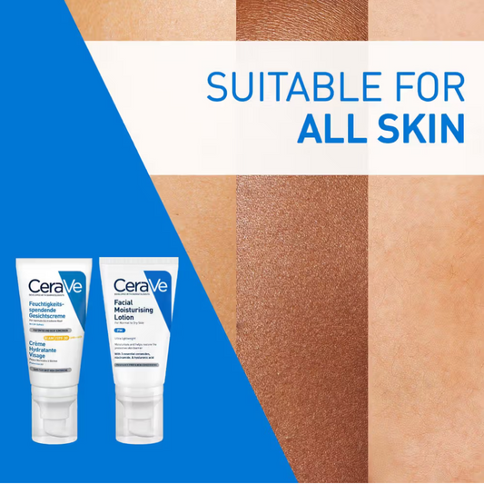 CeraVe AM Moisturizing Lotion with SPF 30 & Night Cream - Day & Night Moisturizer Combo