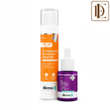 The Derma Co Radiance Combo - 10% Vitamin C Serum & 1% Hyaluronic Sunscreen Gel SPF 50 PA++++