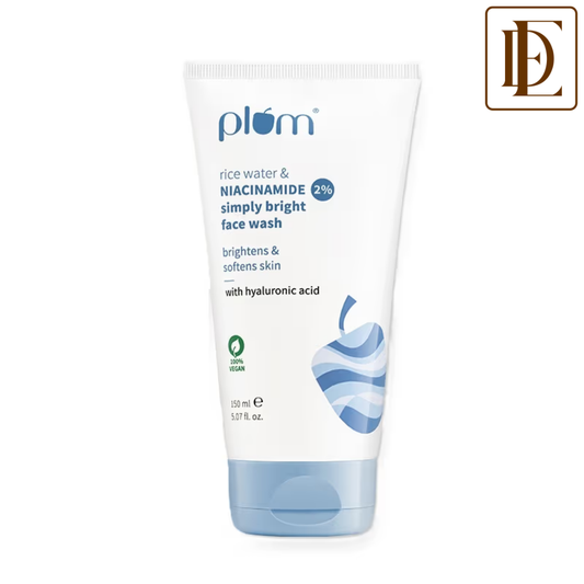 Plum 2% Niacinamide Face Wash With Rice Water For Oily Skin, Brightens & Hydrates