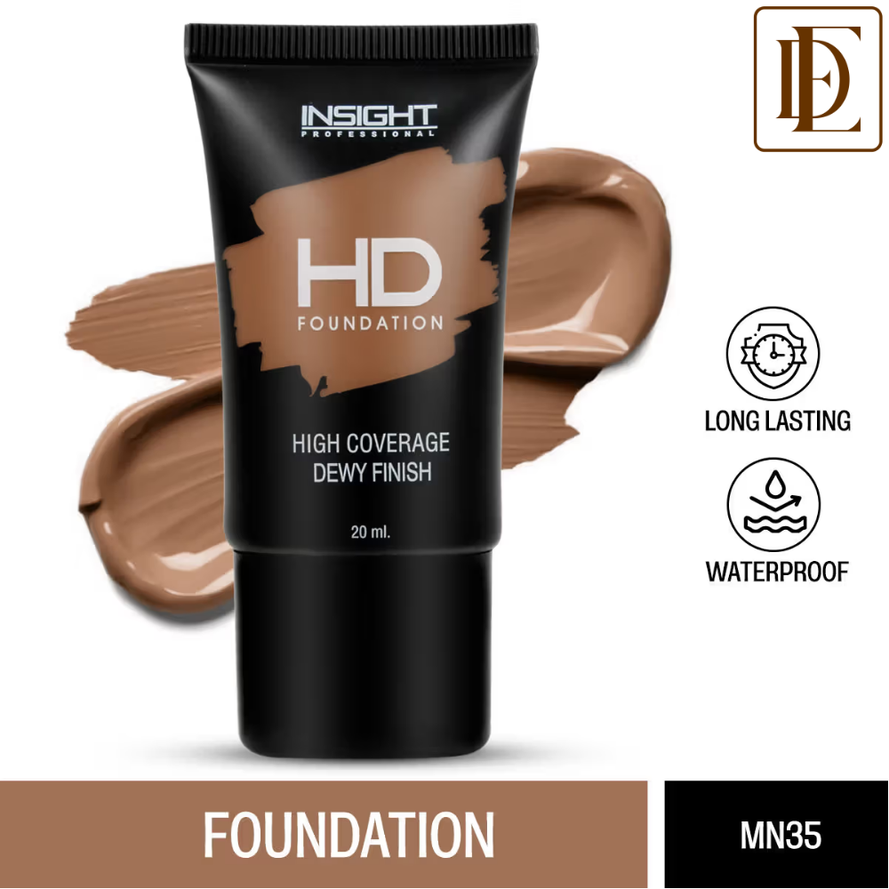 Insight Cosmetics Hd Foundation, Dewy Weightless Finish, Waterproof & Long Wear