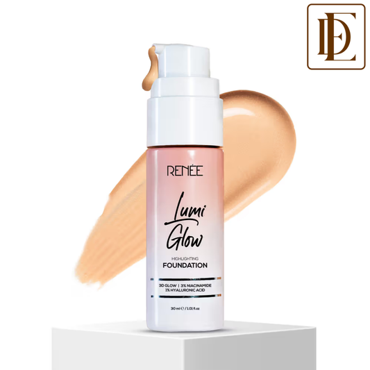 RENEE Lumi Glow Highlighting Liquid Foundation, Buildable Coverage with Dewy Finish