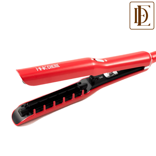 HNK Cherie Hair Crimper Black And Red Ceramic Coated Plates For Instant Volume And Shine