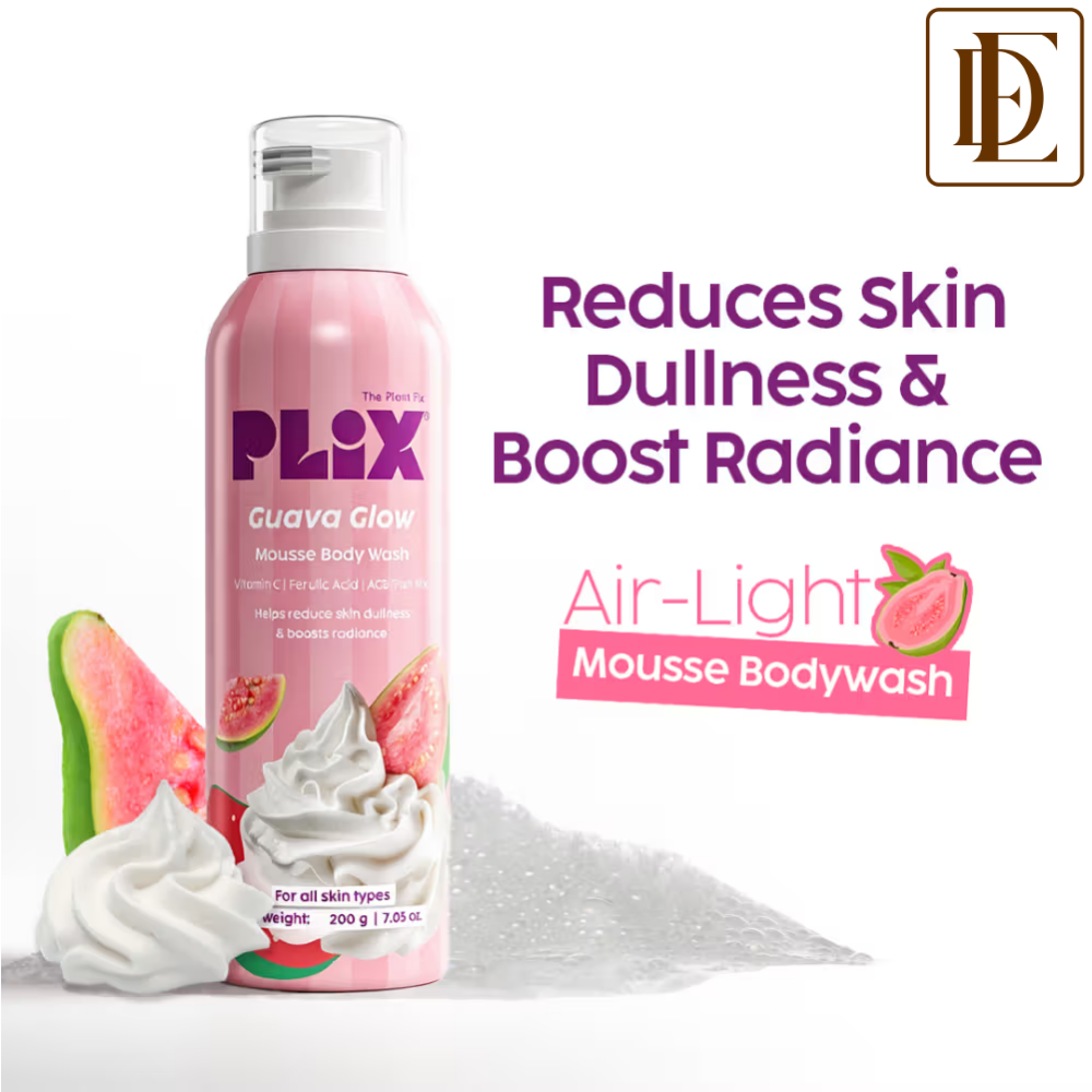 Plix Guava Mousse Body Wash For Glowy & Hydrated Skin