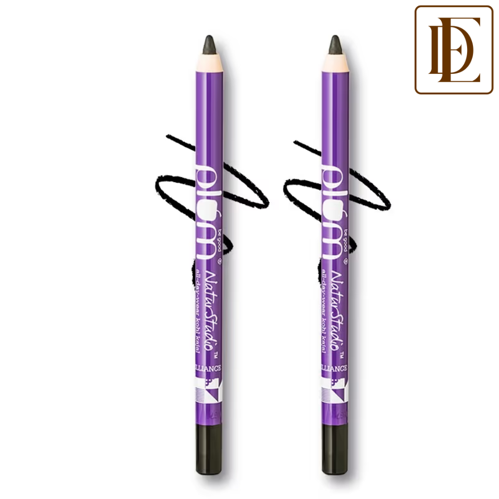 Plum Natur Studio All-Day-Wear Kohl Kajal - Black Brilliance (Pack Of 2)