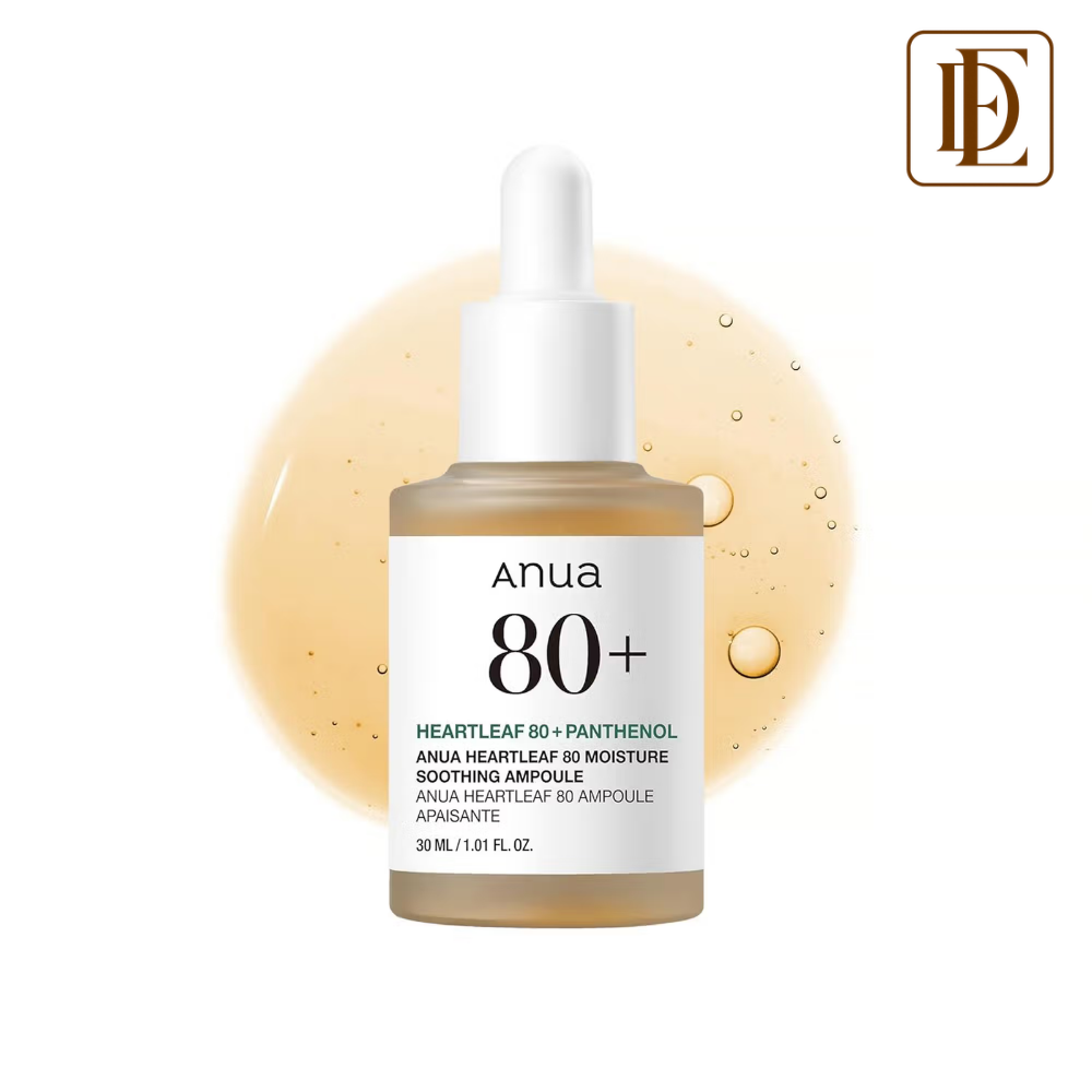 Anua Heartleaf 80 Moisture Soothing Ampoule with Hyaluronic Acid, Hydrates & Reduces Redness