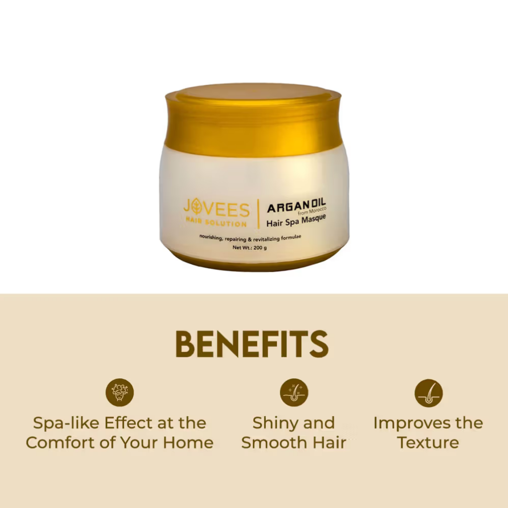 Jovees Hair Spa Masque For Dry And Fizzy Hair With Goodness Of Moroccon Argan Oil