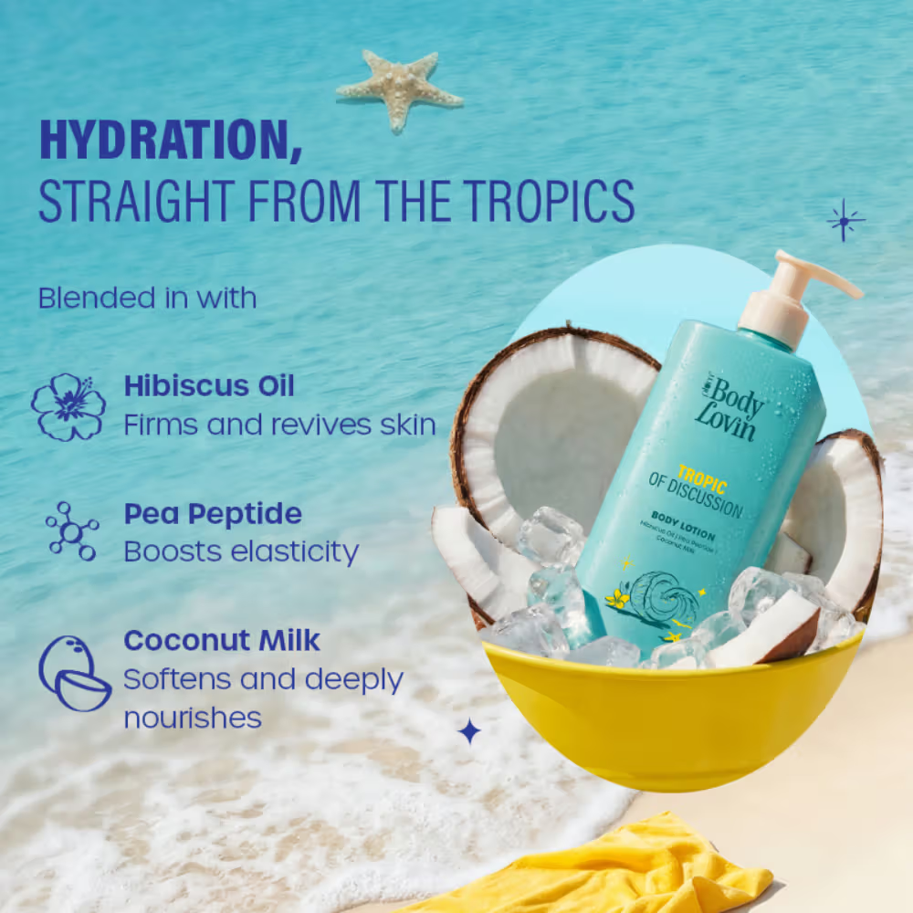 Plum BodyLovin’ Tropic Of Discussion Body Lotion, Firming & Tightening, Fresh Tropical Fragrance