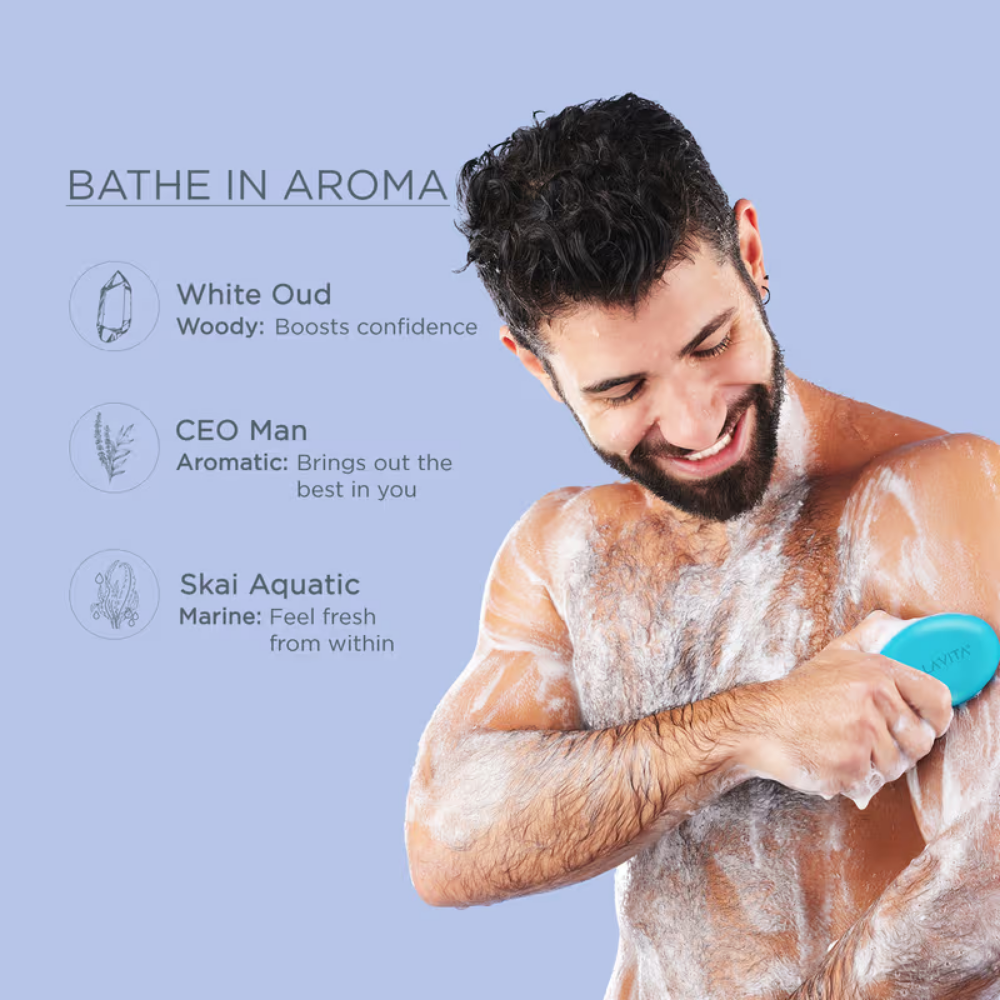 Bella Vita Organic Perfume Bathing Soap Bar For Men (Pack of 3)