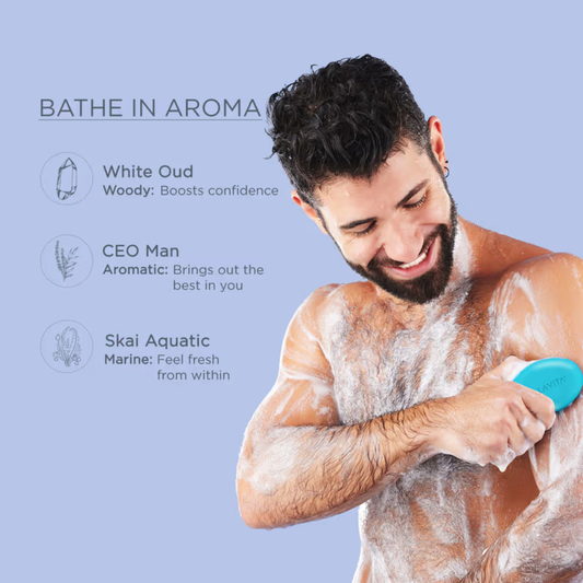 Bella Vita Organic Perfume Bathing Soap Bar For Men (Pack of 3)