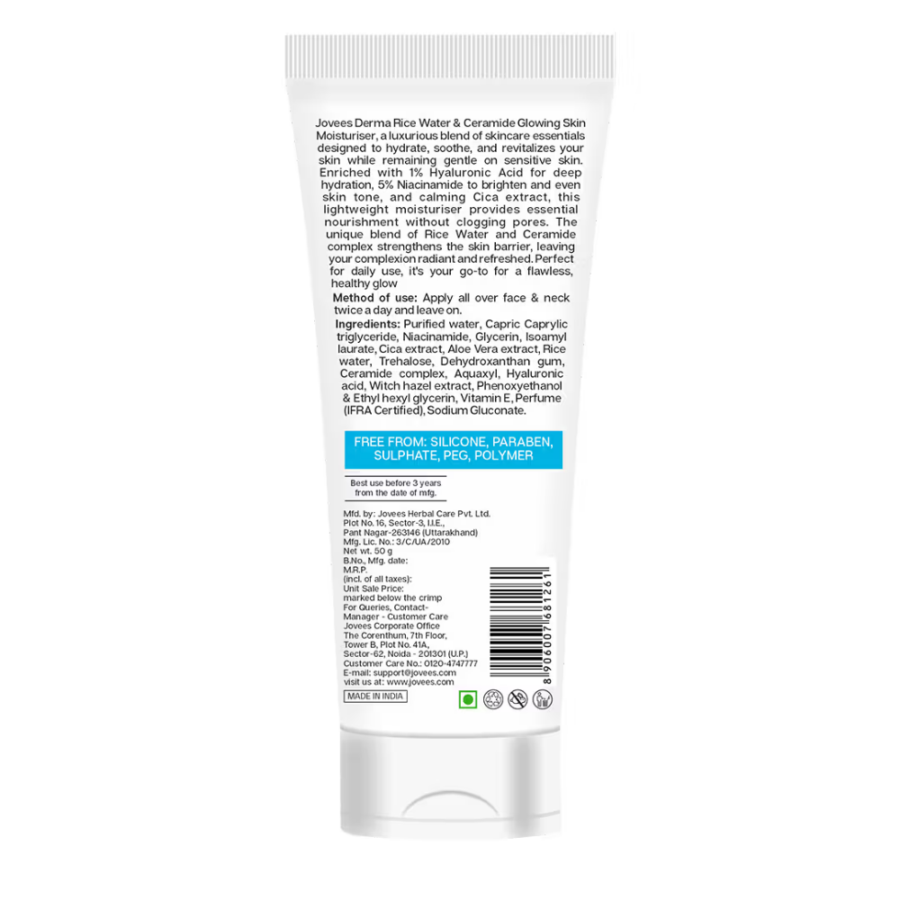 Jovees Derma Rice Water & Ceramides Glowing Skin Moisturizer