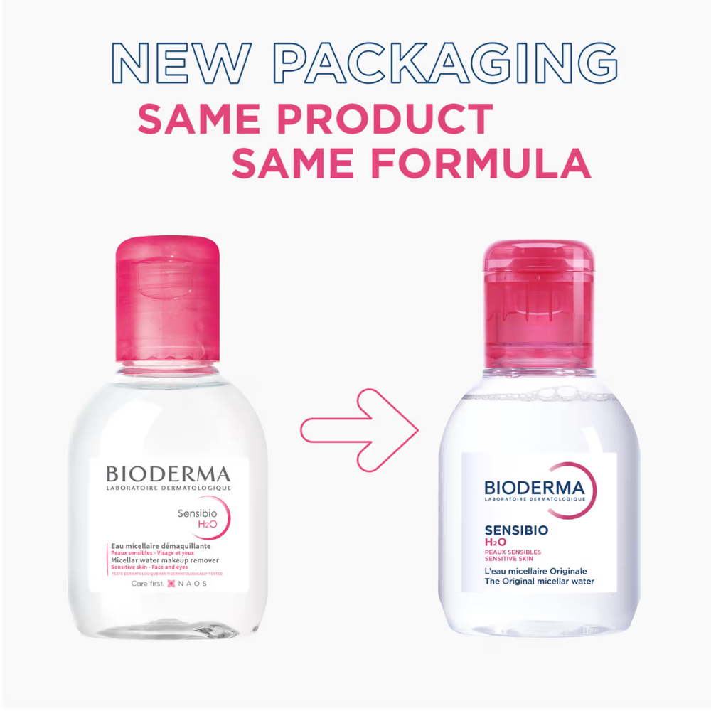 Bioderma Dermatological Micellar Water Sensibio H2O - Gently Removes Makeup Prevents Clogged Pores