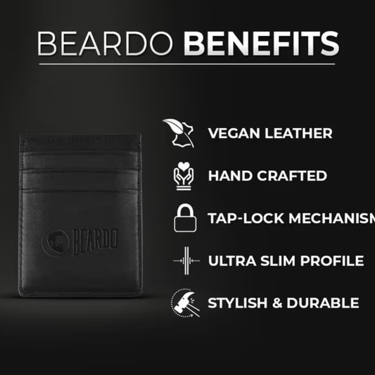 BEARDO Black Faux-Leather Men's Wallet
