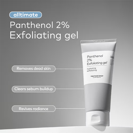 The Face Shop Alltimate Panthenol 2% Exfoliating Gel -Korean Cleansing Scrub with AHA, BHA, LHA, PHA