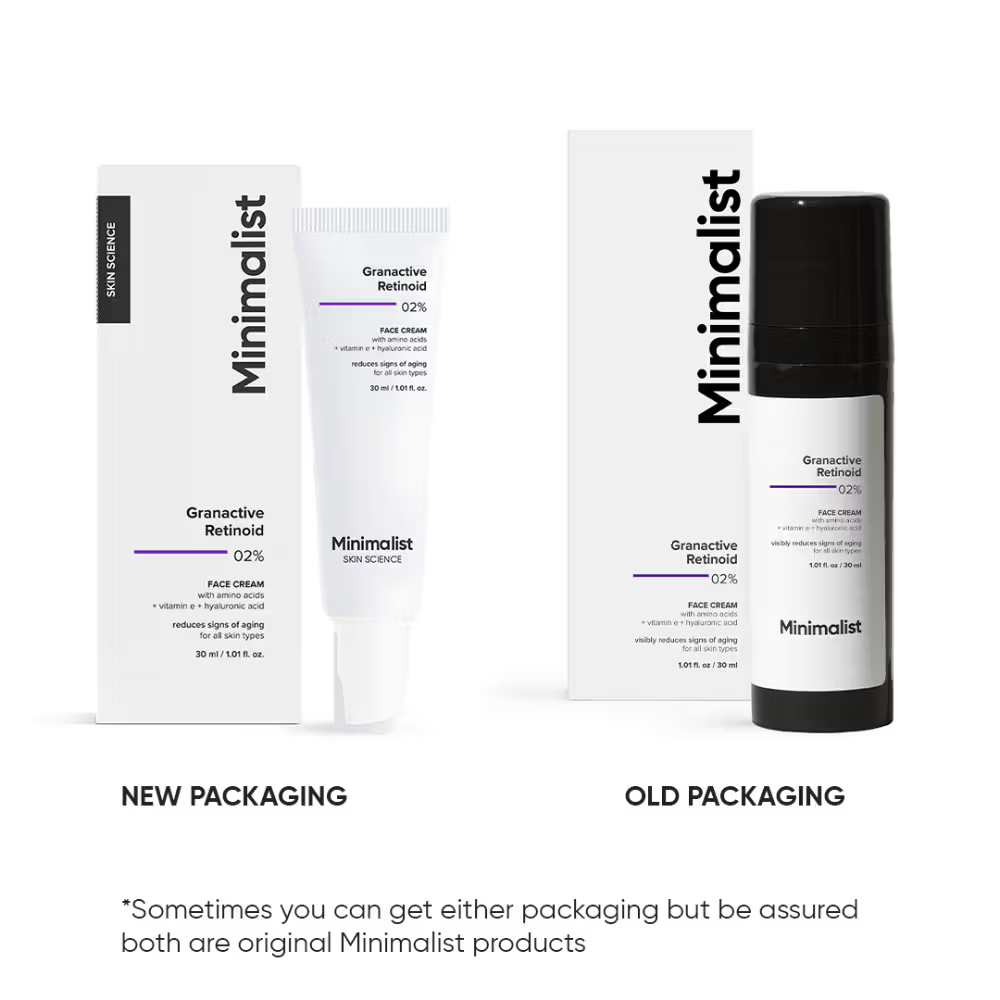Minimalist 2% Granactive Retinoid Anti Aging Face Cream With Vitamin E & HA
