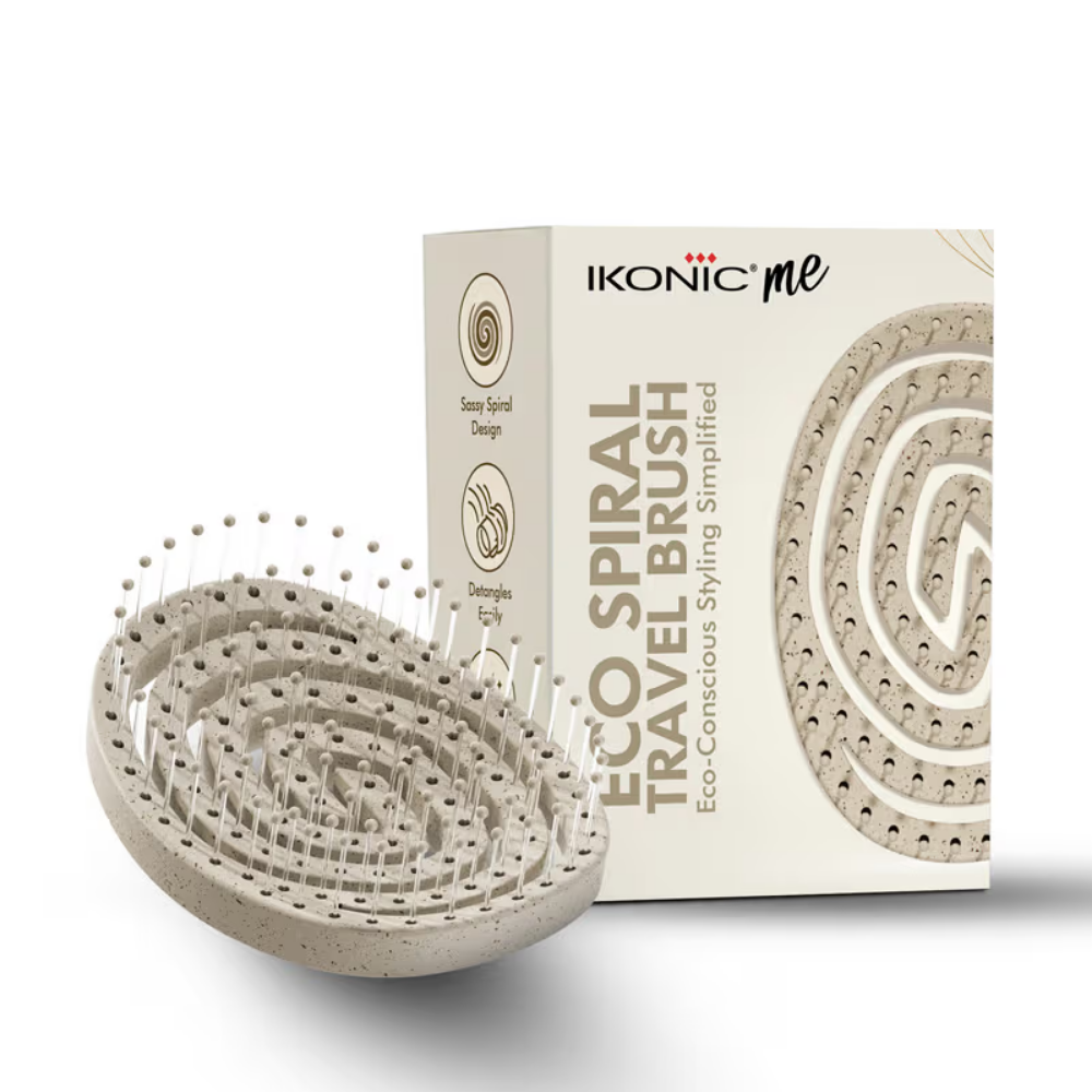 Ikonic Me Eco Spiral Travel Brush IKM- 2109 - Sand Beige