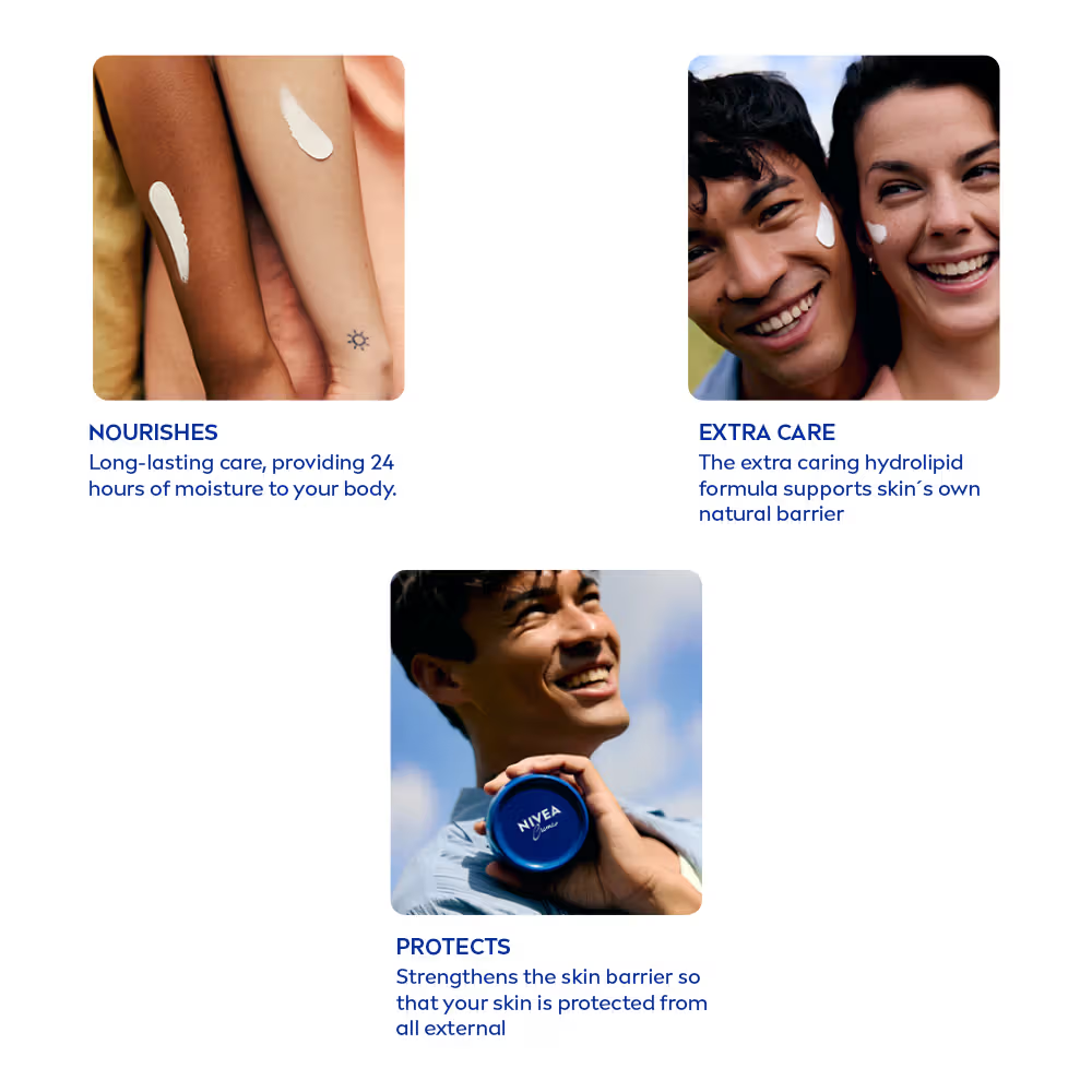 NIVEA Creme, Multi-Purpose Moisturizer, Protective Skin Care Cream for MEN, Women & Family
