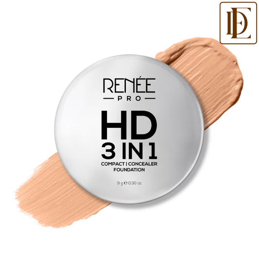 RENEE PRO HD 3-In-1 Matte Compact With SPF 20 Works As Foundation, Compact & Concealer