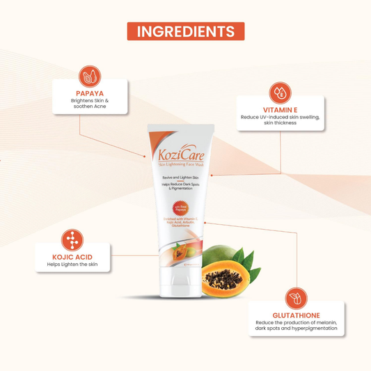 Kozicare Kojic Acid Face Wash & Glutathione Papaya face wash