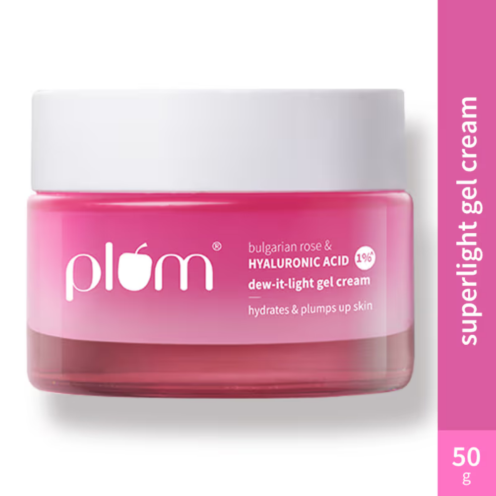 Plum Bulgarian Rose And 1% Hyaluronic Acid Dew-It-Light Gel Cream
