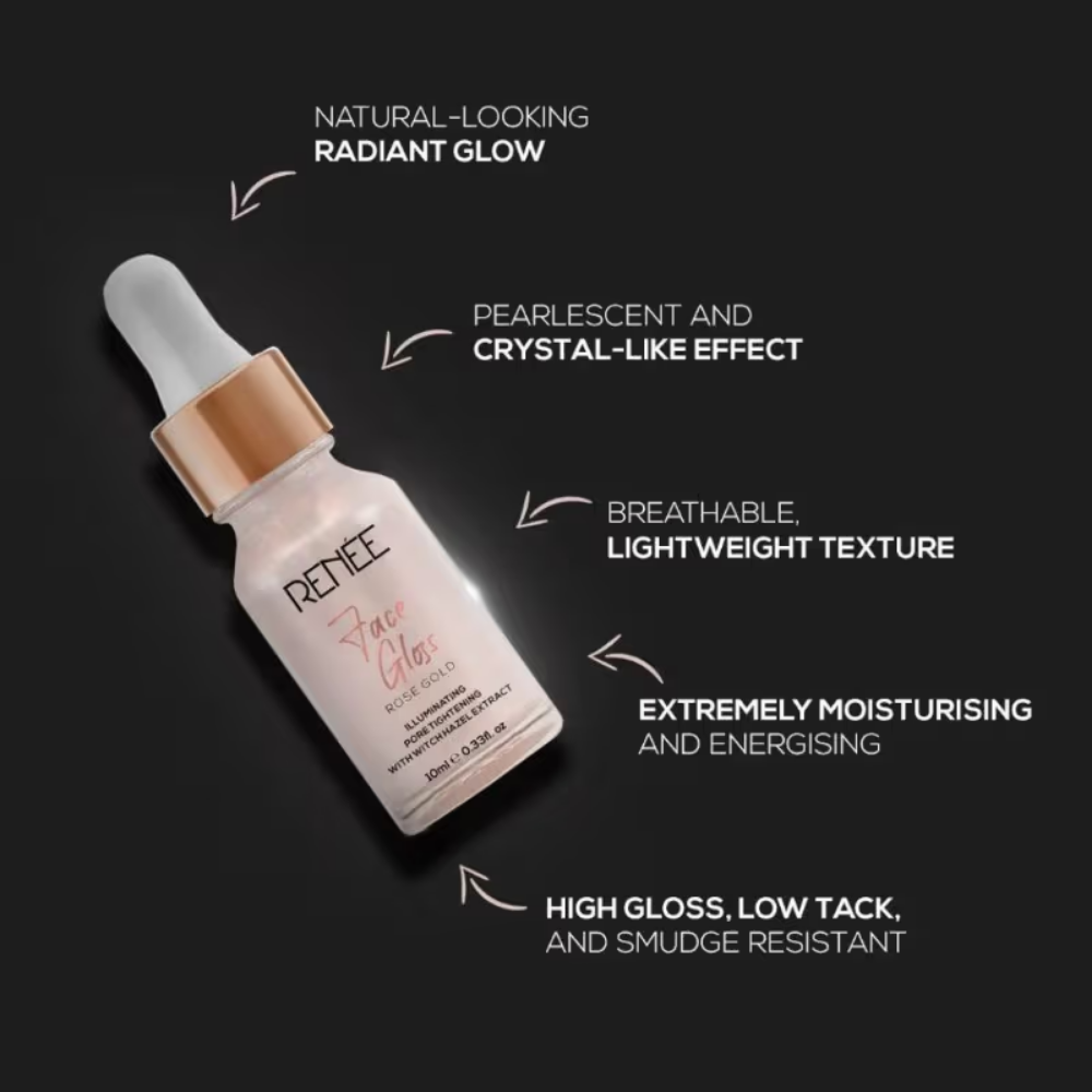 Renee Cosmetics Face Gloss With Hyaluronic Acid - Rose Gold
