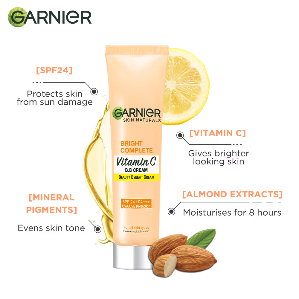 Garnier Skin Naturals Bright Complete Vitamin C BB Cream SPF 24/PA+++ UVA/UVB Protection