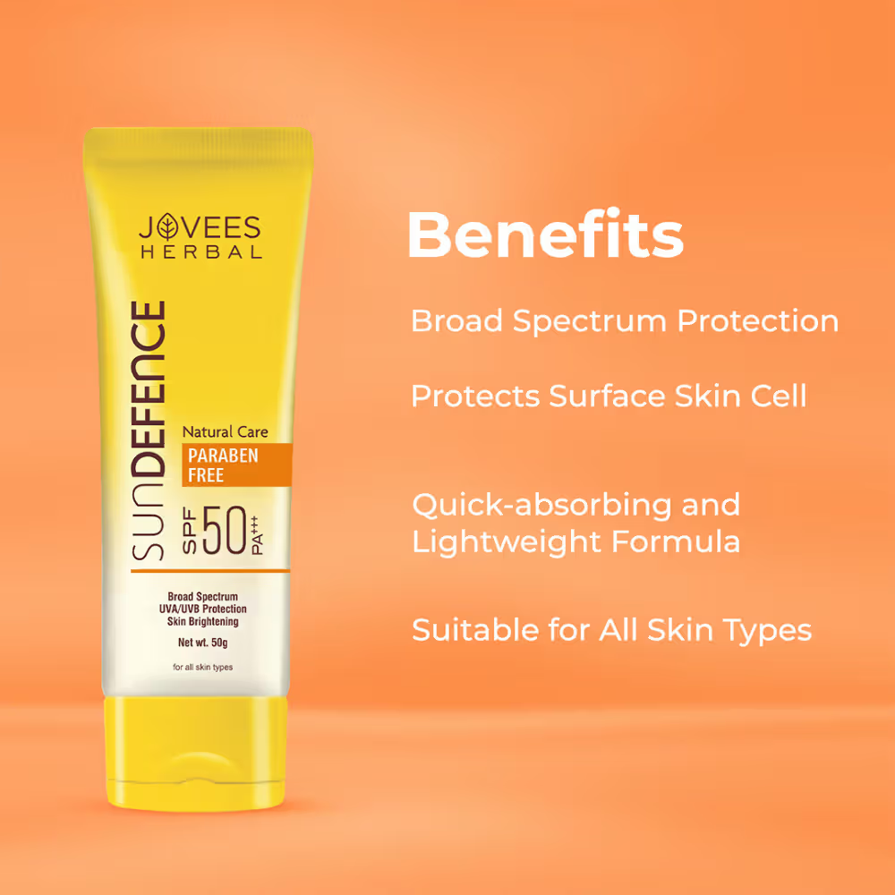 Jovees Herbal Sun Defence Cream SPF 50 PA+++ UVA/UVB Protection For All Skin Types