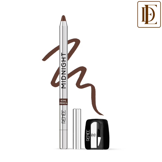 RENEE Midnight Kohl Kajal With Sharpener,Waterproof,Smudge-Proof & Lasts Up To 24 Hours- Black