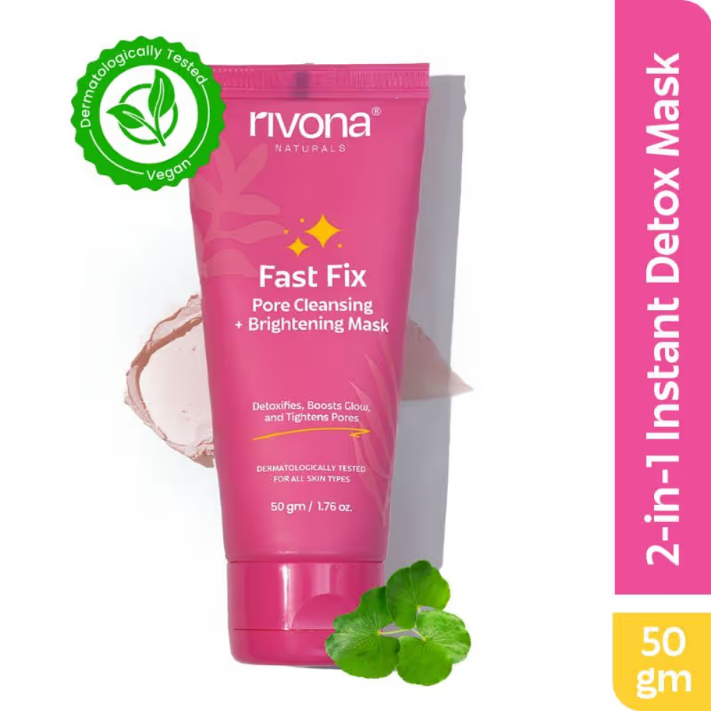 Rivona Naturals 2-In-1 Face Mask - Instant Brightening Face Mask | Pore Cleansing Face Mask