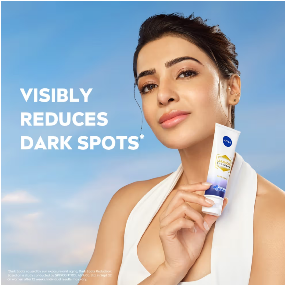 Nivea Luminous Even Glow Night Cream Thiamidol & Hyaluronic Acid Moisturizes & Reduces Dark Spots