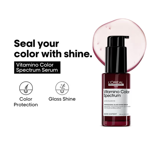 L'Oréal Professionnel Vitamino Color Spectrum Glass Shine Serum for Colored hair, Anti-frizz