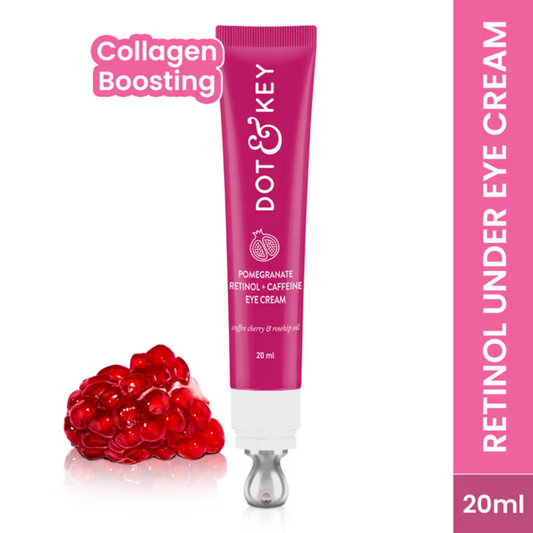 Dot & Key Pomegranate Retinol + Caffeine Eye Cream, Coffee Cherry & Rosehip Oil, Depuffs Under Eyes