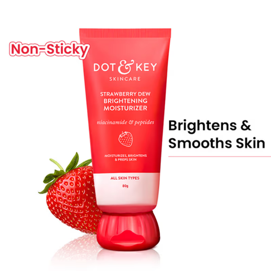 Dot & Key Strawberry Dew Brightening Moisturizer, Niacinamide & Peptides, Brightens & Smoothes Skin