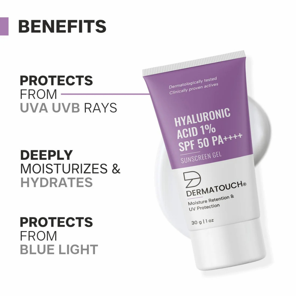 Dermatouch Hyaluronic Acid 1% SPF 50 PA++++ Sunscreen Gel